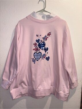 ✨ Vintage-Vibe Faux Layered Graphic Sweatshirt ✨